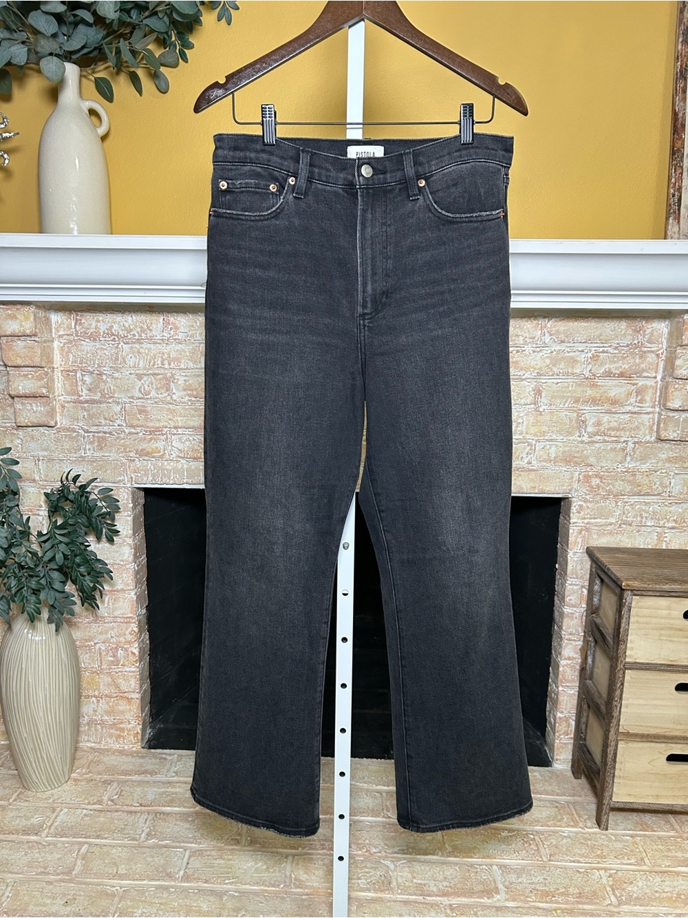 Pistola Lennon High Rise Bootcut Jeans Women’s 30 Black Stretch Denim #1025 - Picture 2 of 12